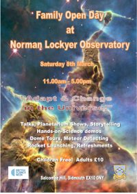 Norman Lockyer Observatory Open Day poster.
